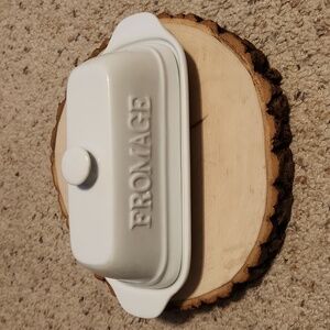 Gourmet du Village Cheese Formage White Lidded Baking Dish